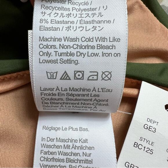 J.CREW Curved Waist Cheeky Bikini Bottom Cool Cyprus Green Stretch Size XS NEW - Picture 8 of 10